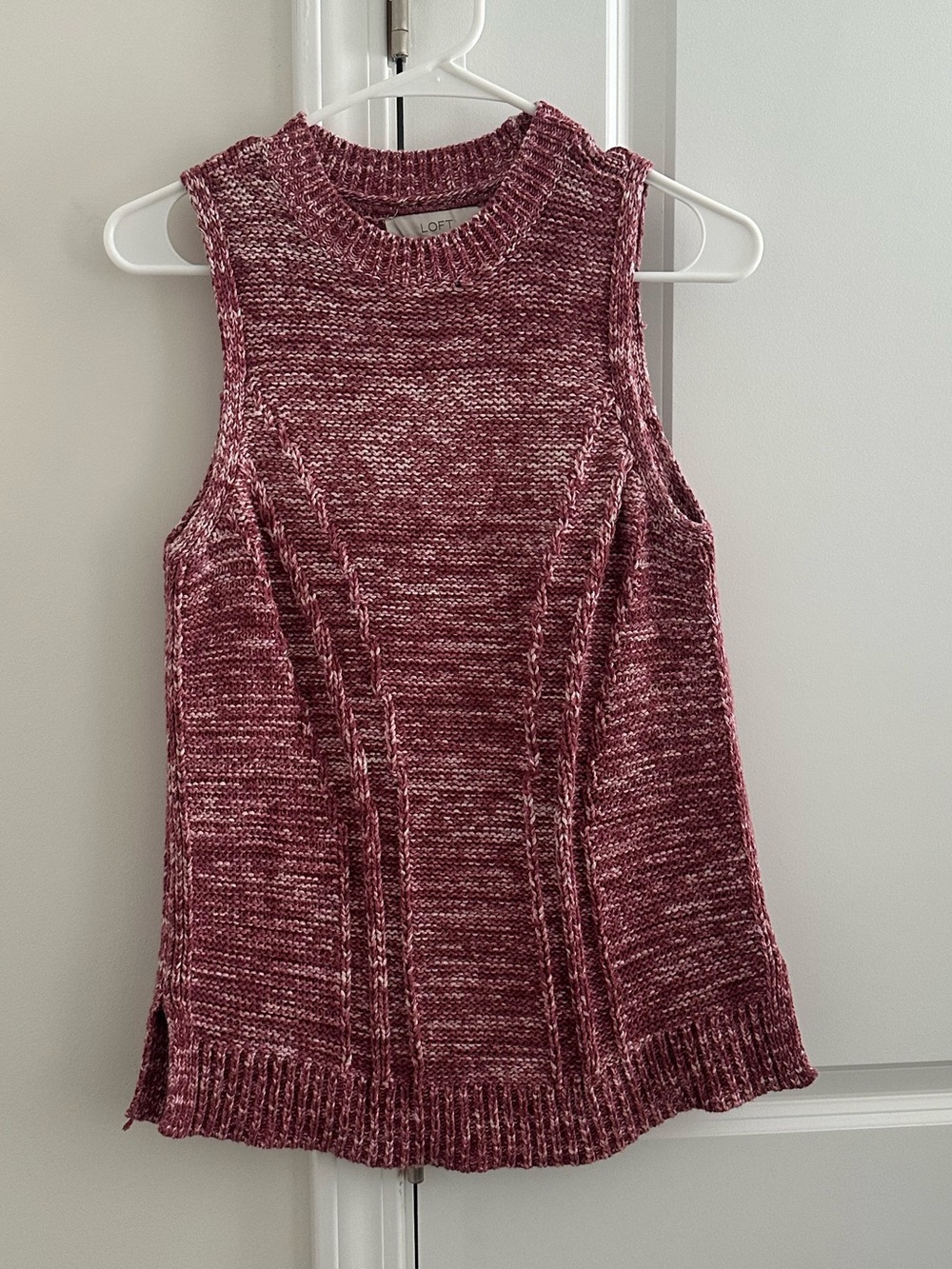 LOFT Pink Sleeveless Sweater